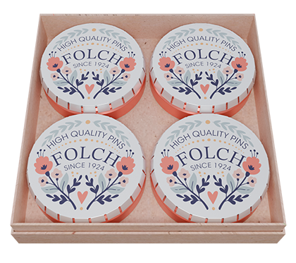 Alfiler acero Folch 30x0,6 mm ALFILER MODISTA NÚM 6