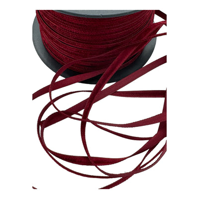 Cinta terciopelo estrecha 6mm rollos 100m