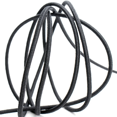 CORDON ELASTICO REDONDO NEGRO/BLANCO