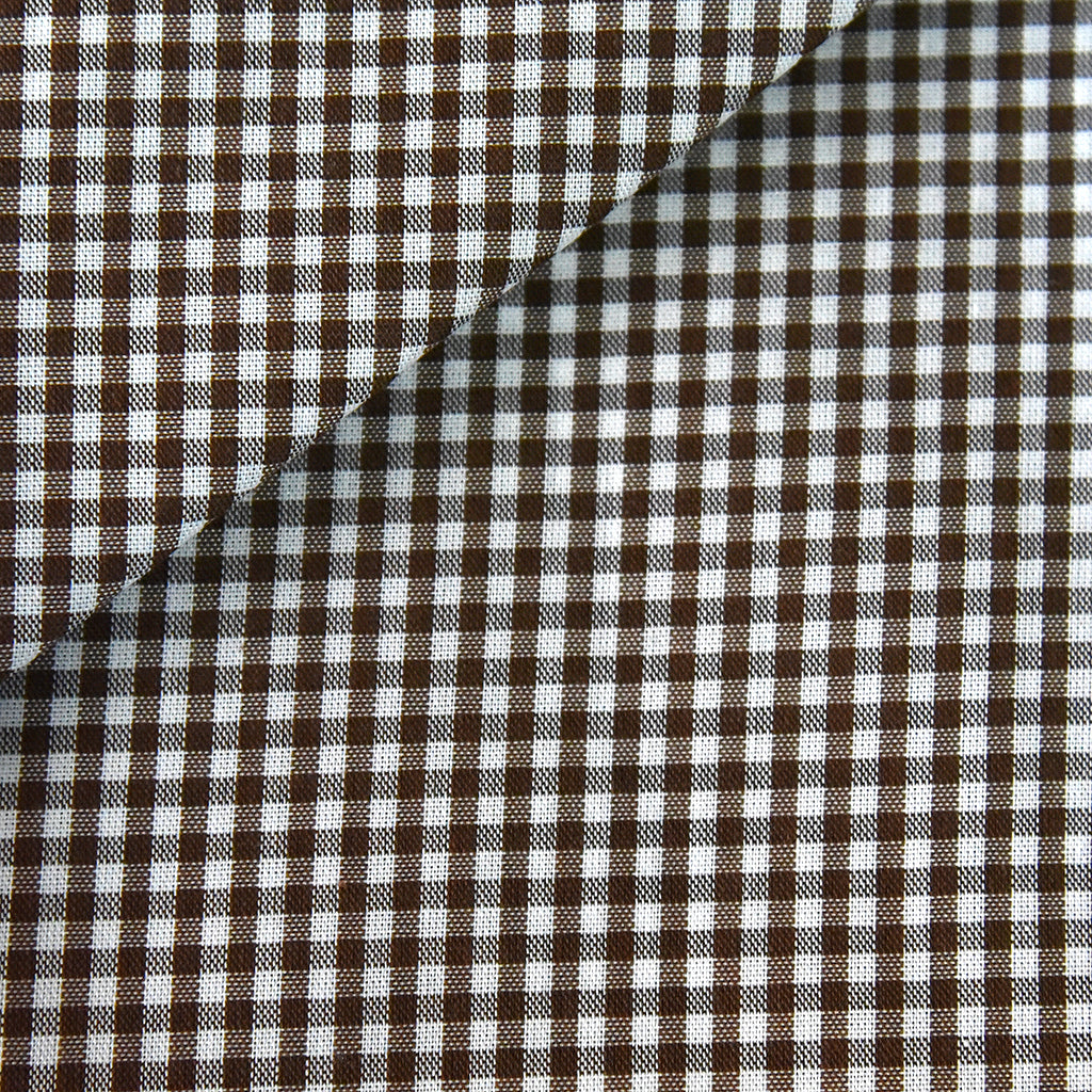 Tela cuadros vichy marrón (CM)