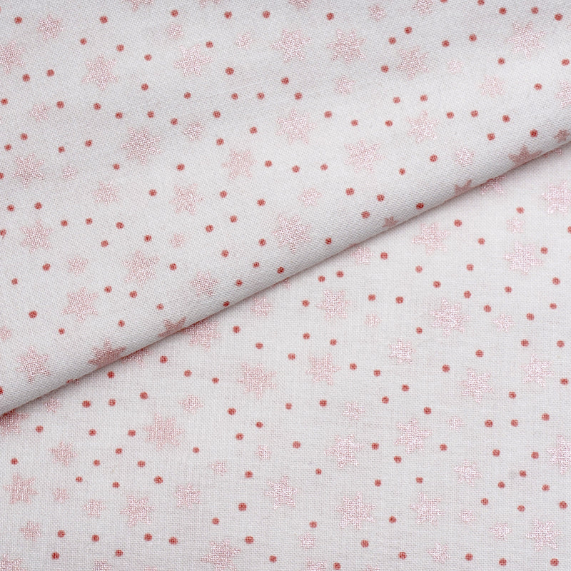 Tela estampada estrellas rosa (CM) ALGODÓN ORGÁNICO CERTIFICADO GOTS