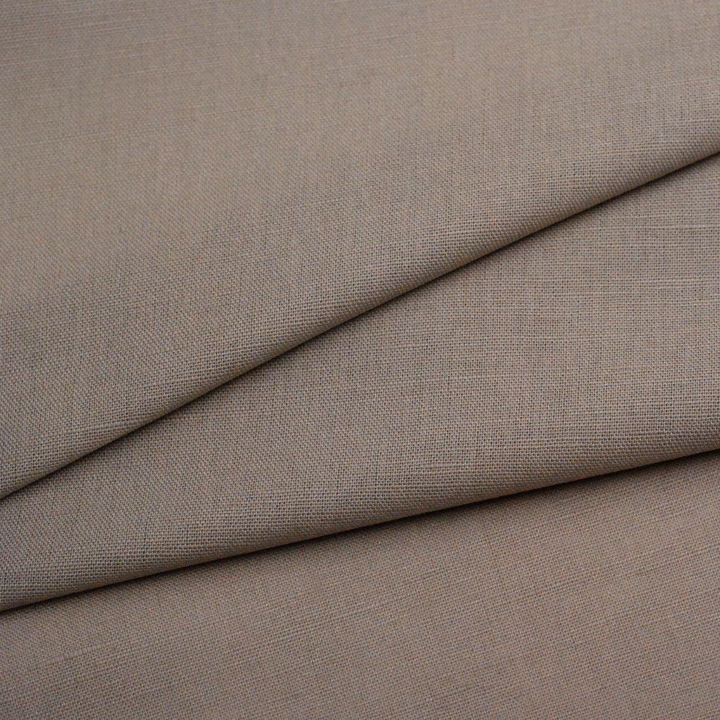 Tela lino / algodón marrón oscuro (CM)