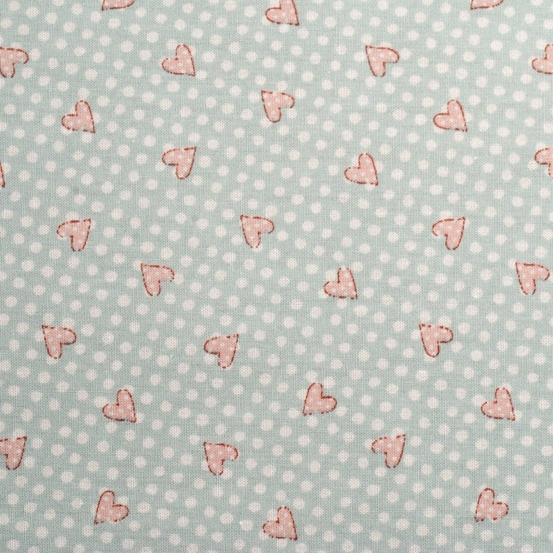 Tela estampada corazones vintage 06536T