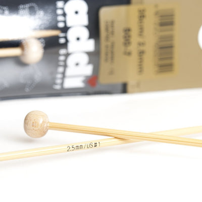 Agujas Addi de media (de una punta) de bambú 500-7