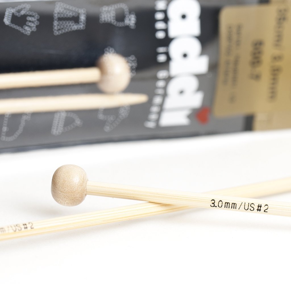 Agujas Addi de media (de una punta) de bambú 500-7