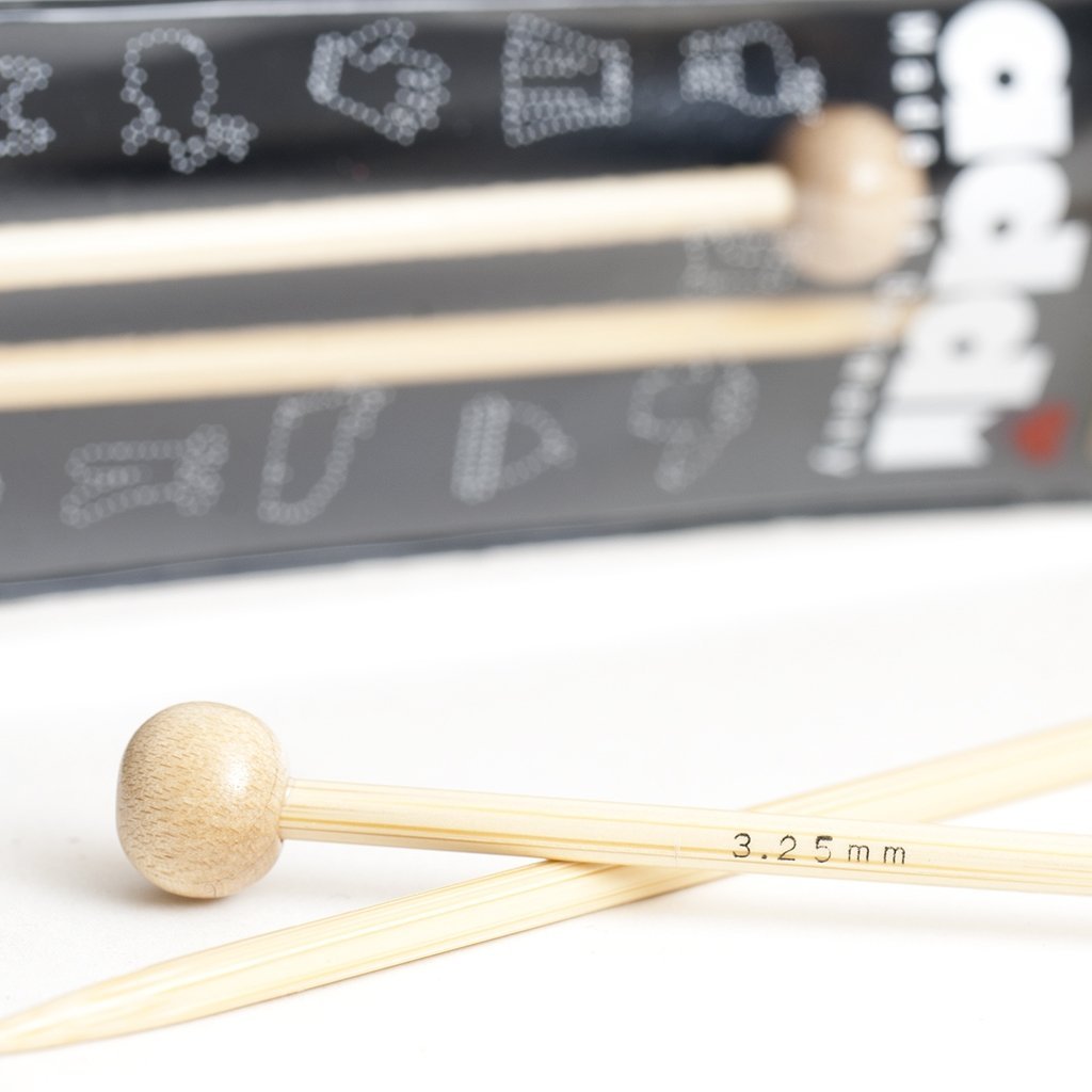 Agujas Addi de media (de una punta) de bambú 500-7