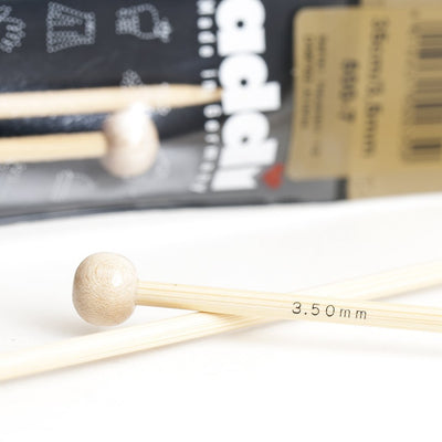 Agujas Addi de media (de una punta) de bambú 500-7