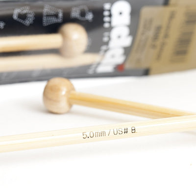 Agujas Addi de media (de una punta) de bambú 500-7