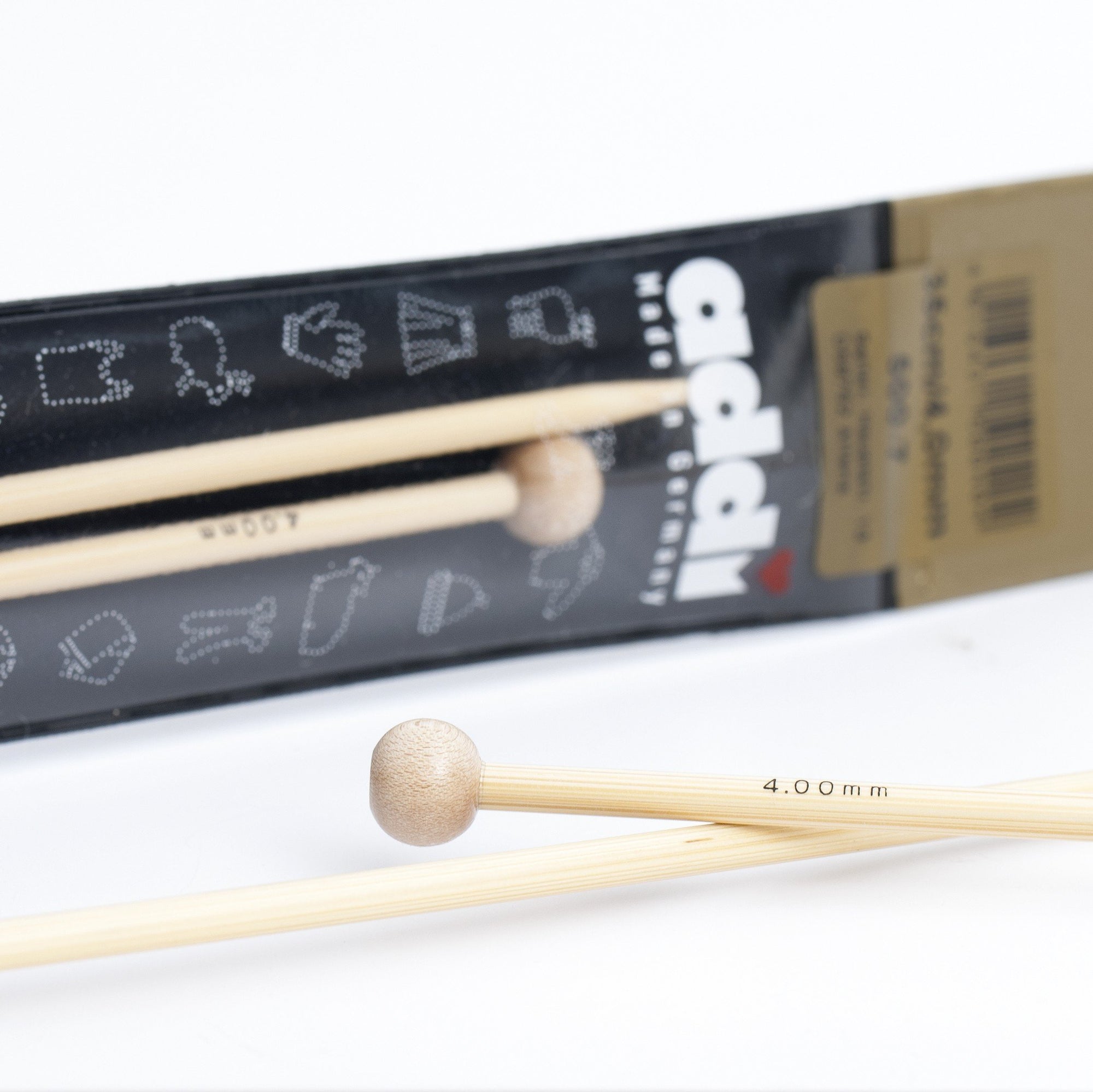 Agujas Addi de media (de una punta) de bambú 500-7