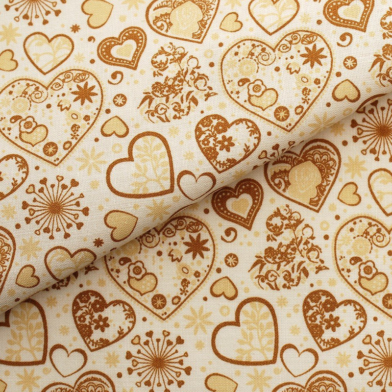 Tela estampada corazones corazones