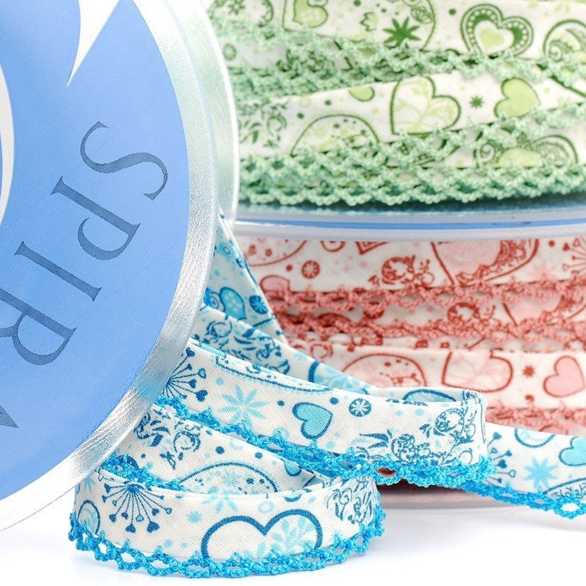 Biés puntilla corazones corazones