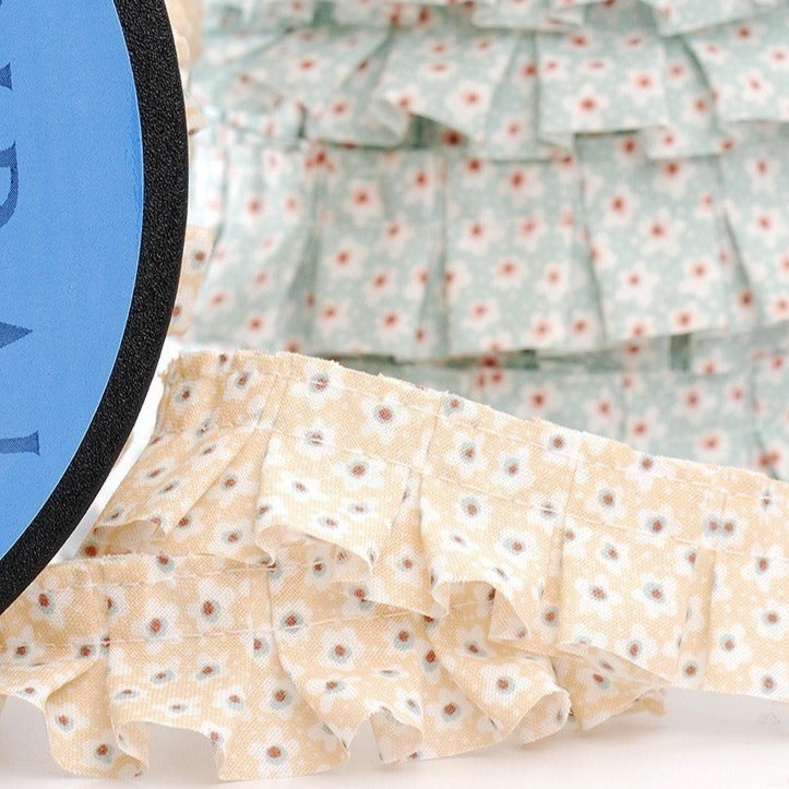 Cinta plisada mini flores