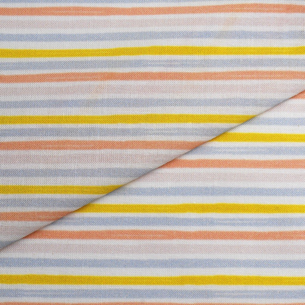 Tela estampada rayas multicolores