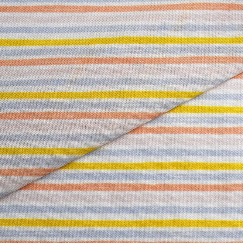 Tela estampada rayas multicolores