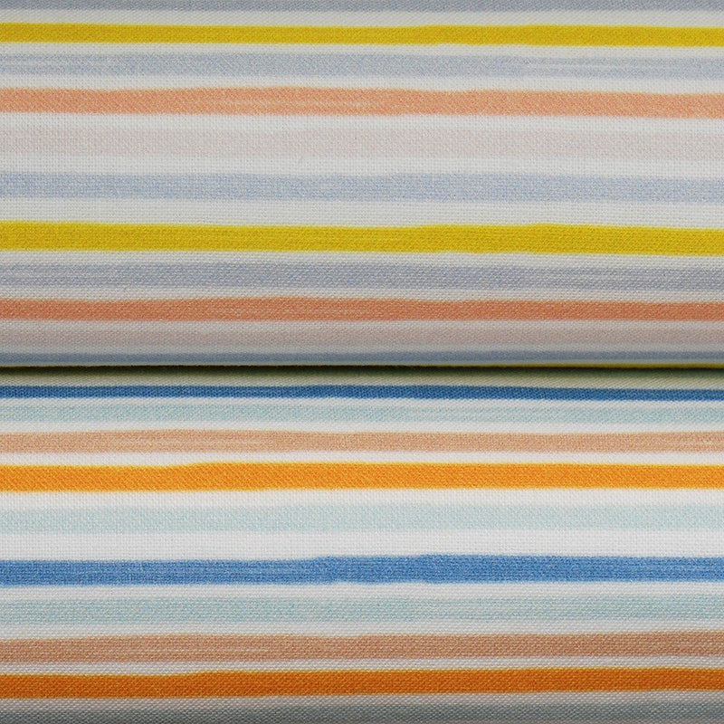 Tela estampada rayas multicolores