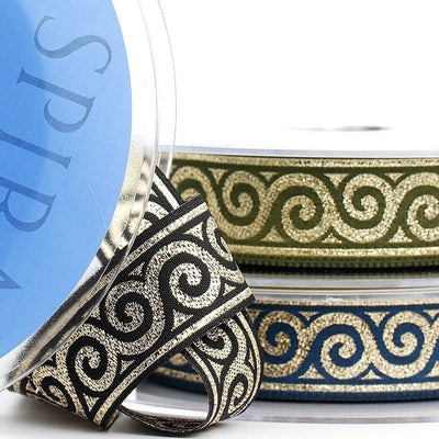 Cubrecosturas greca metalizada