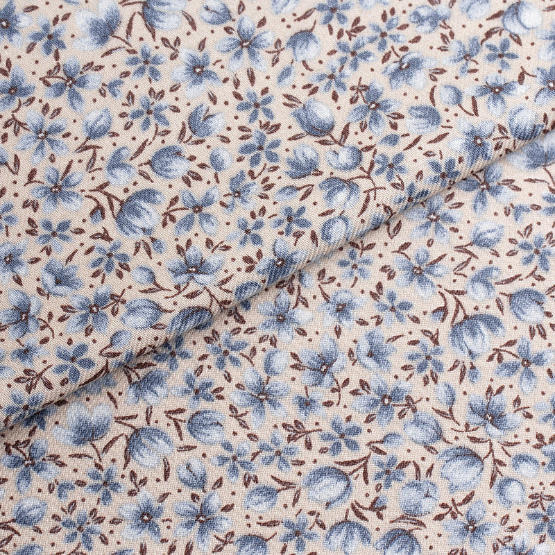 VIYELA/VIELLA FLORES SILVESTRES AZUL (CM) CERTIFICADO GOTS