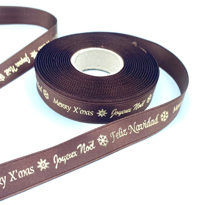 Cinta satén Feliz Navidad