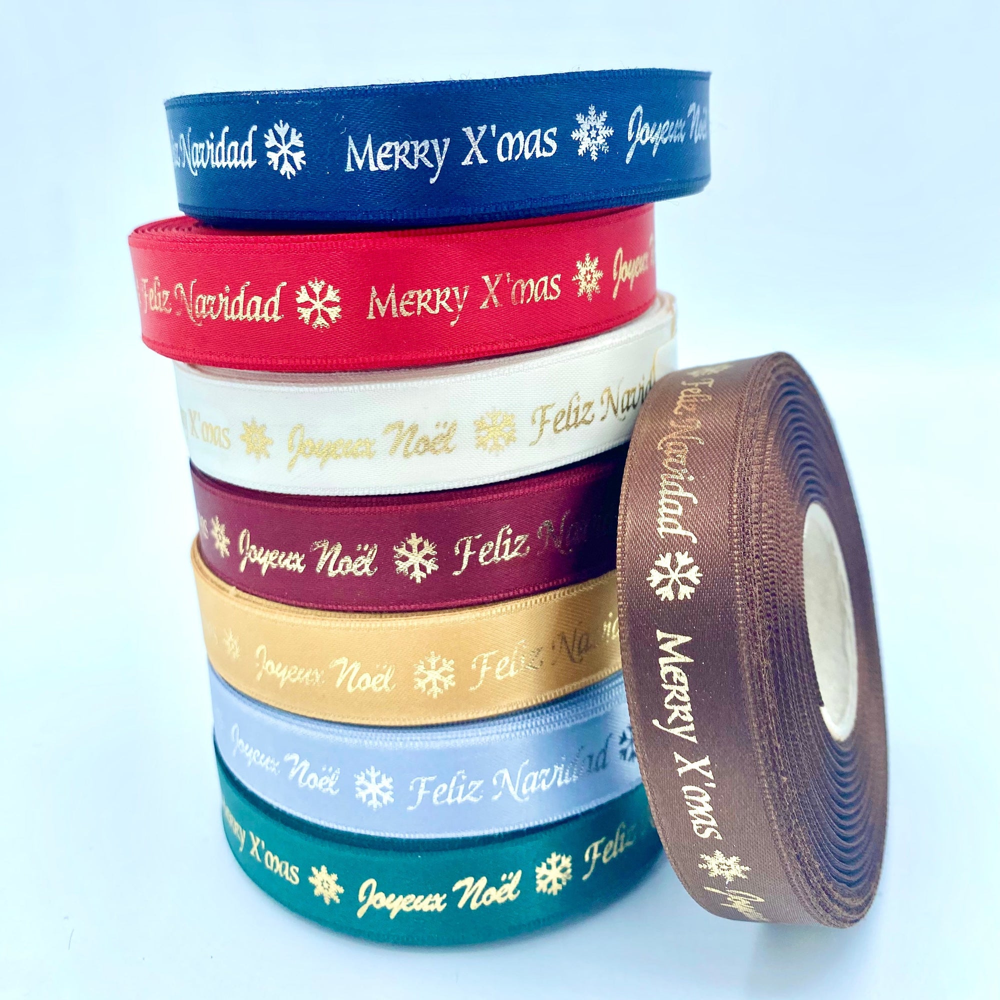 Cinta satén Feliz Navidad