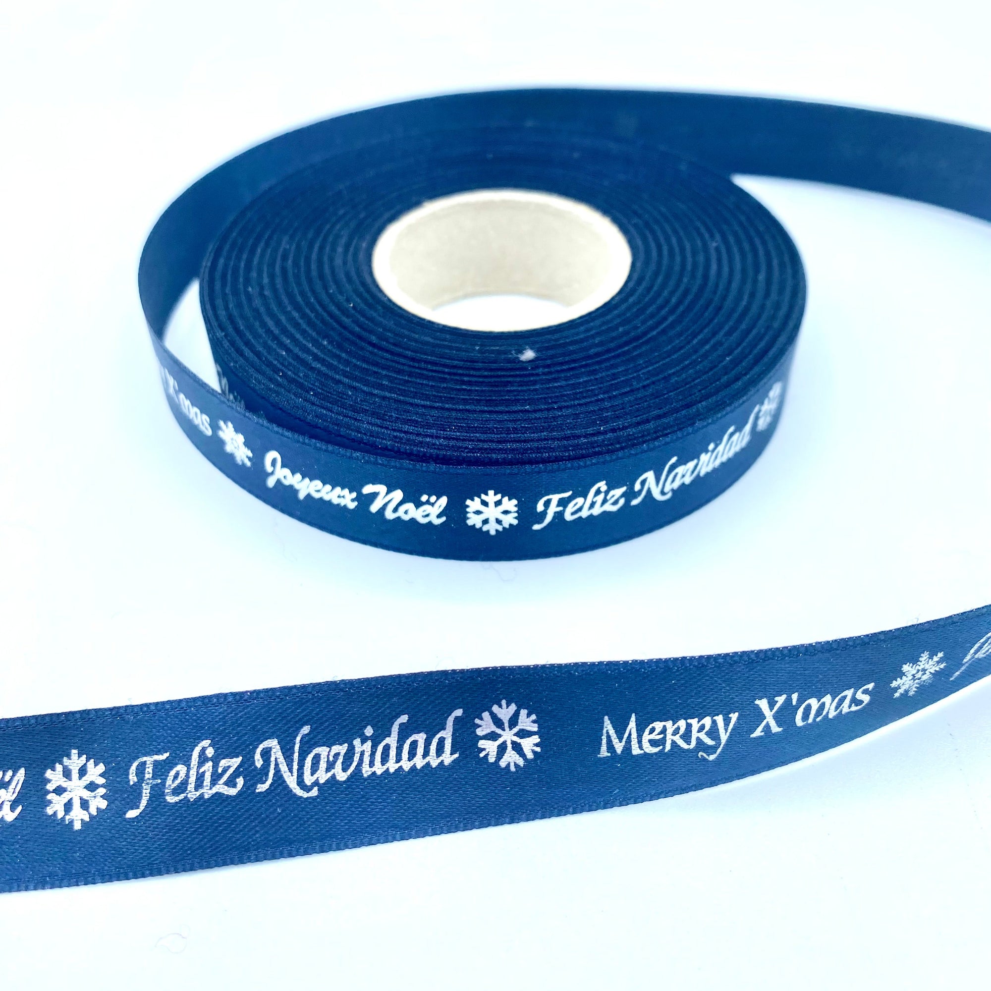Cinta satén Feliz Navidad