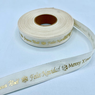 Cinta satén Feliz Navidad