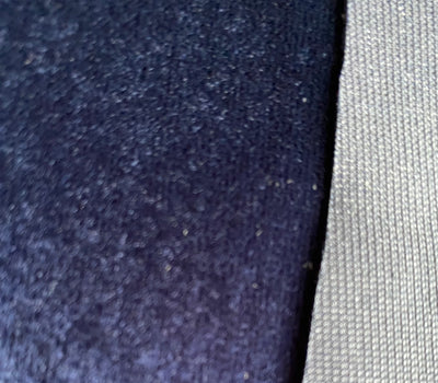 Terciopelo azul y verde