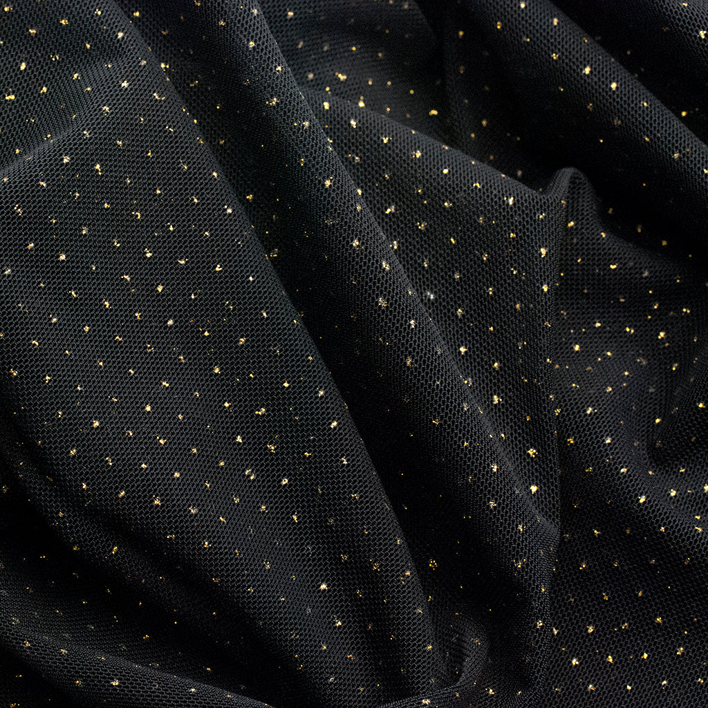 Tul elástico MINITOP negro y dorado (CM)