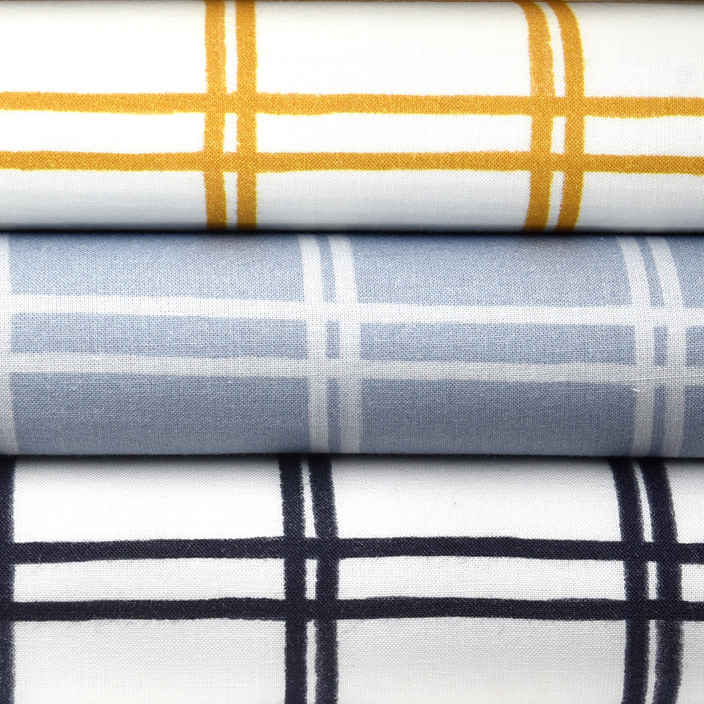 Tela estampada orgánica cuadros picnic CERTIFICADO GOTS (6 MTRS)