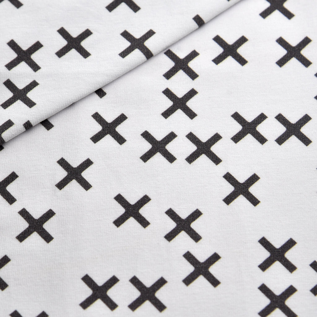 Tela punto estampado cruces (6 MTRS)