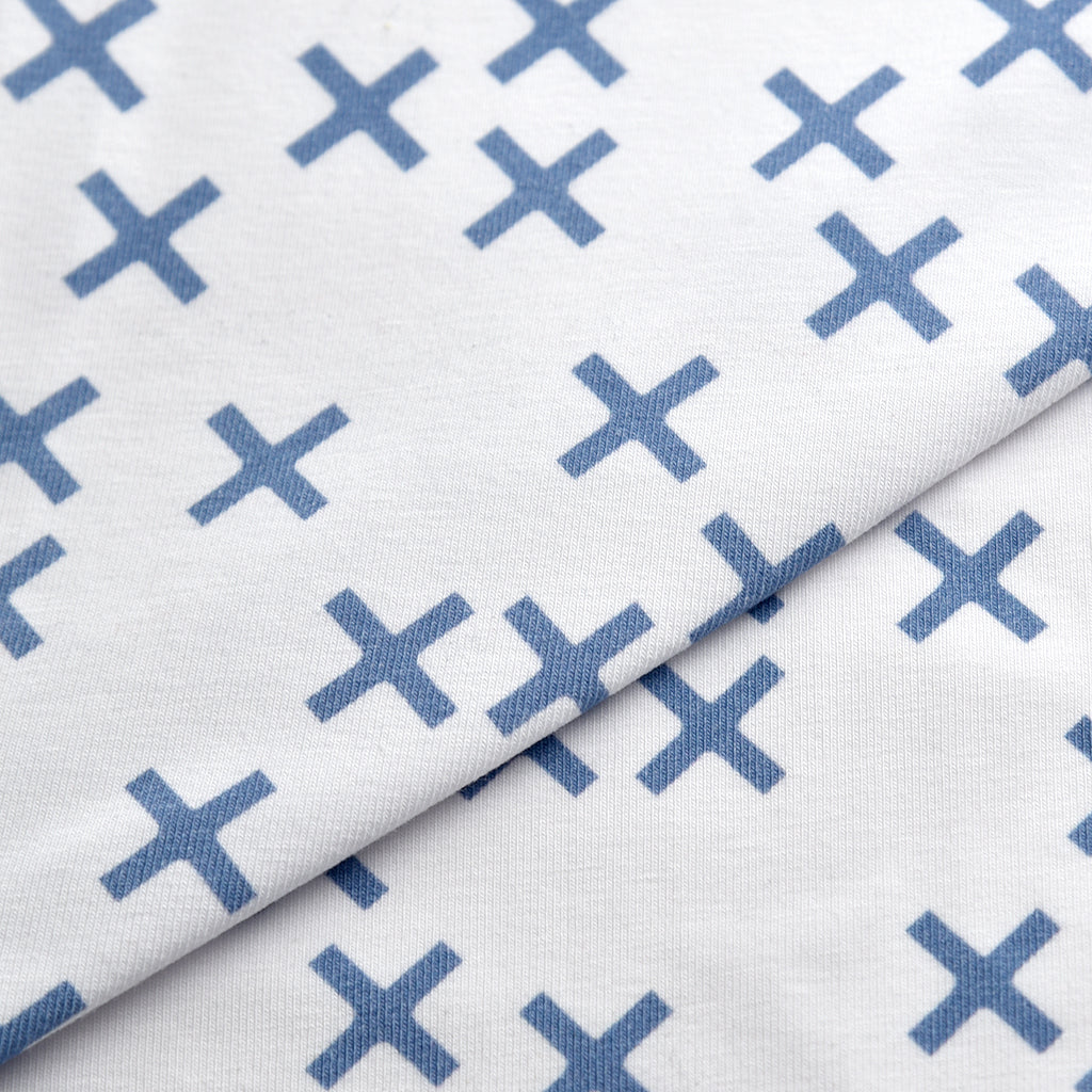 Tela punto estampado cruces (6 MTRS)