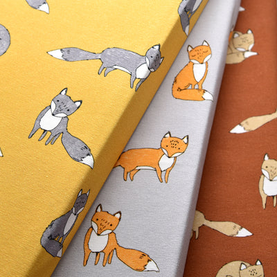 Tela punto estampado zorros (6 MTRS)