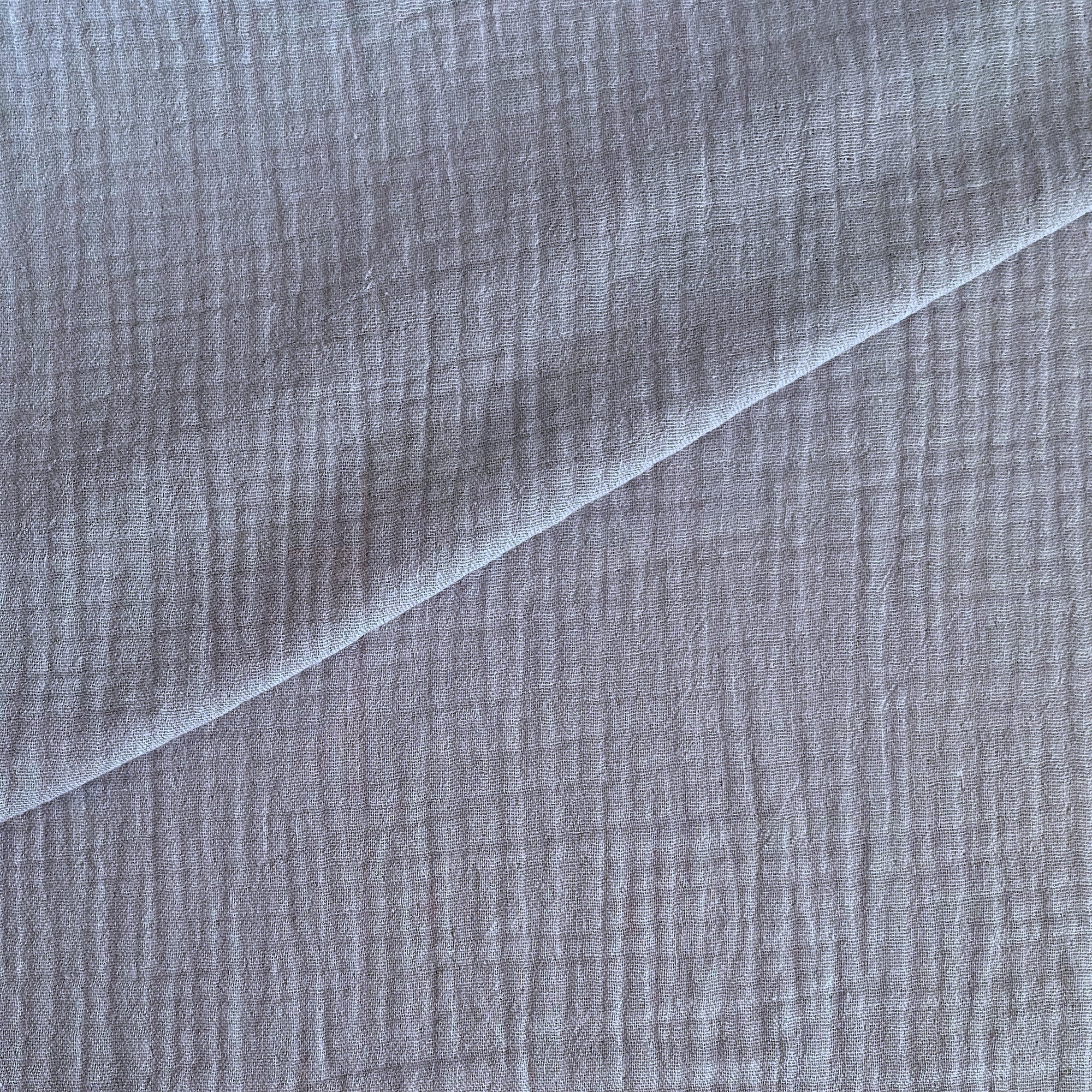 Tela doble gasa/muselina orgánica con efecto arrugado (6 MTRS) CERTIFICADO GOTS