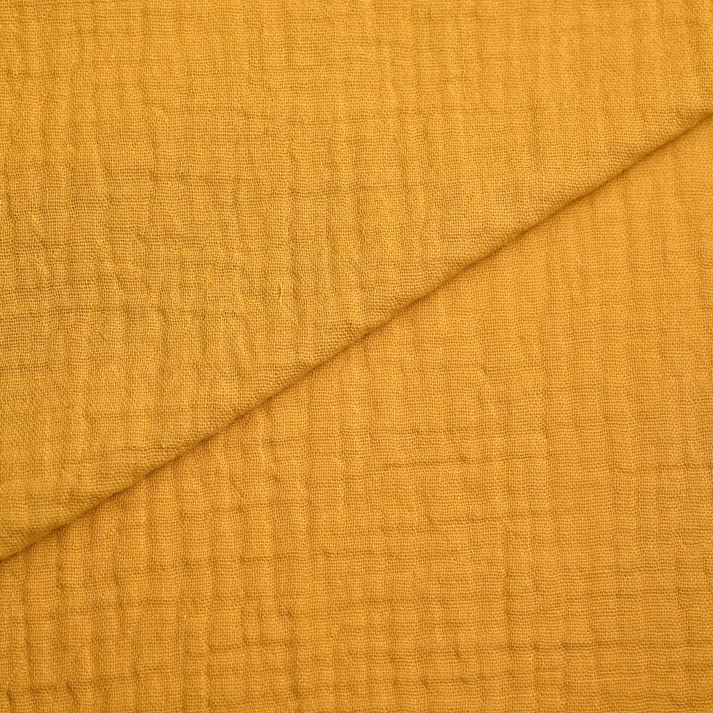 Tela doble gasa/muselina orgánica con efecto arrugado (6 MTRS) CERTIFICADO GOTS