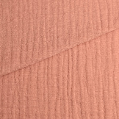 Tela doble gasa/muselina orgánica con efecto arrugado (6 MTRS) CERTIFICADO GOTS