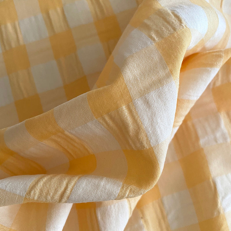 Tela vichy seersuker amarillo (cm) CERTIFICADO OEKO-TEX