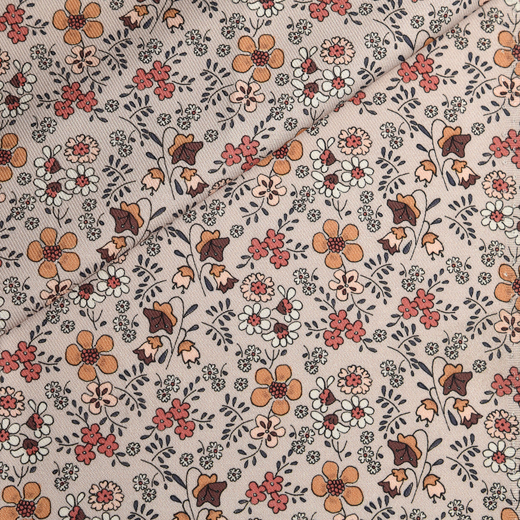 Tela viyela/viella estampada flores (6 MTRS) CERTIFICADO GOTS