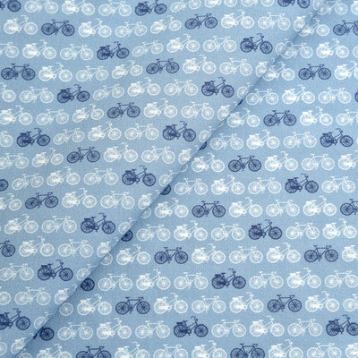 Tela 100% algodón estampado bicicletas (6 MTRS)