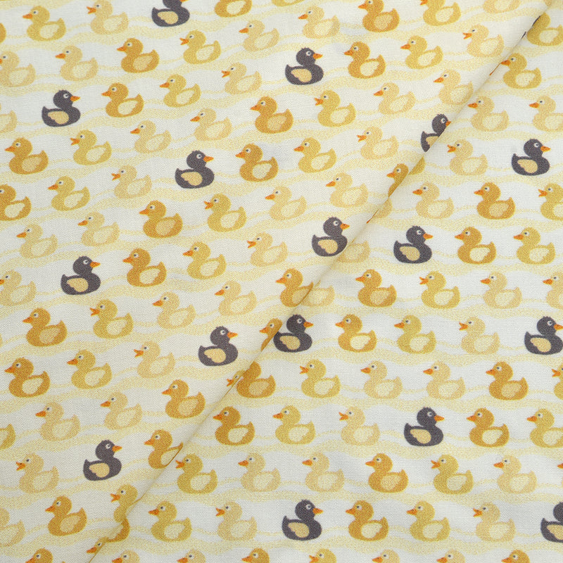 Tela 100% algodón estampado patitos amarillo (CM)