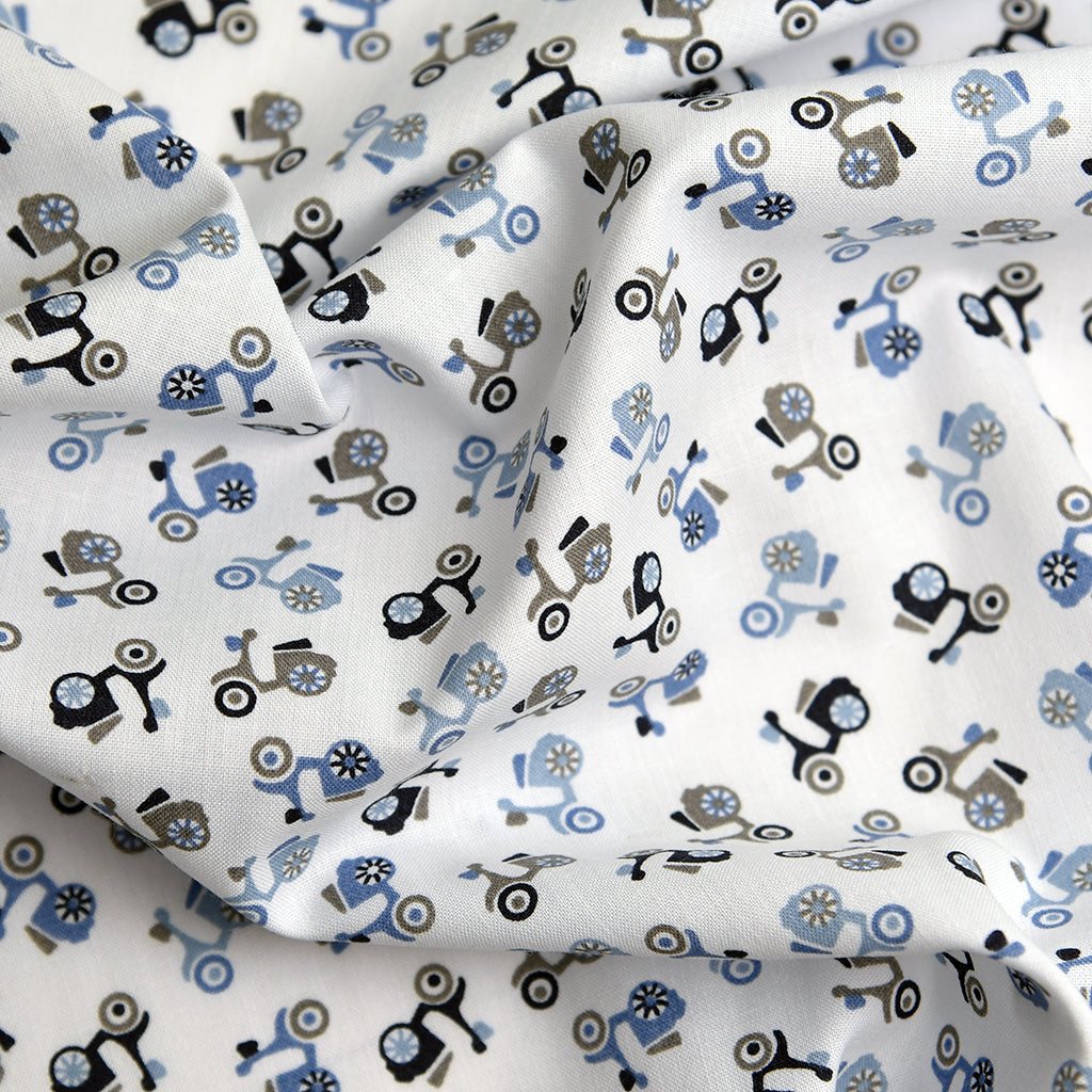 Tela popelin estampado scooters (6 MTRS)