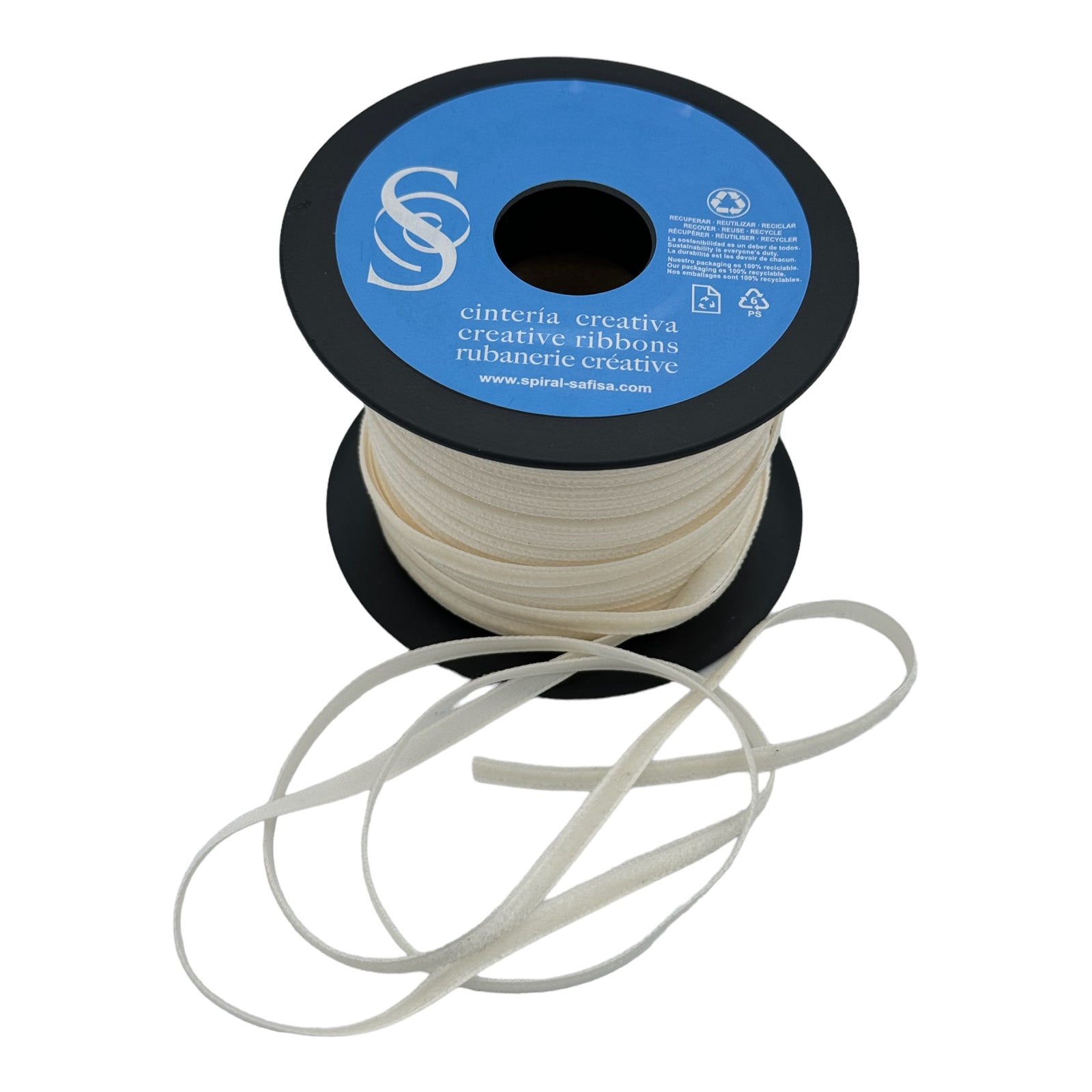 Cinta terciopelo estrecha 6mm rollos 100m