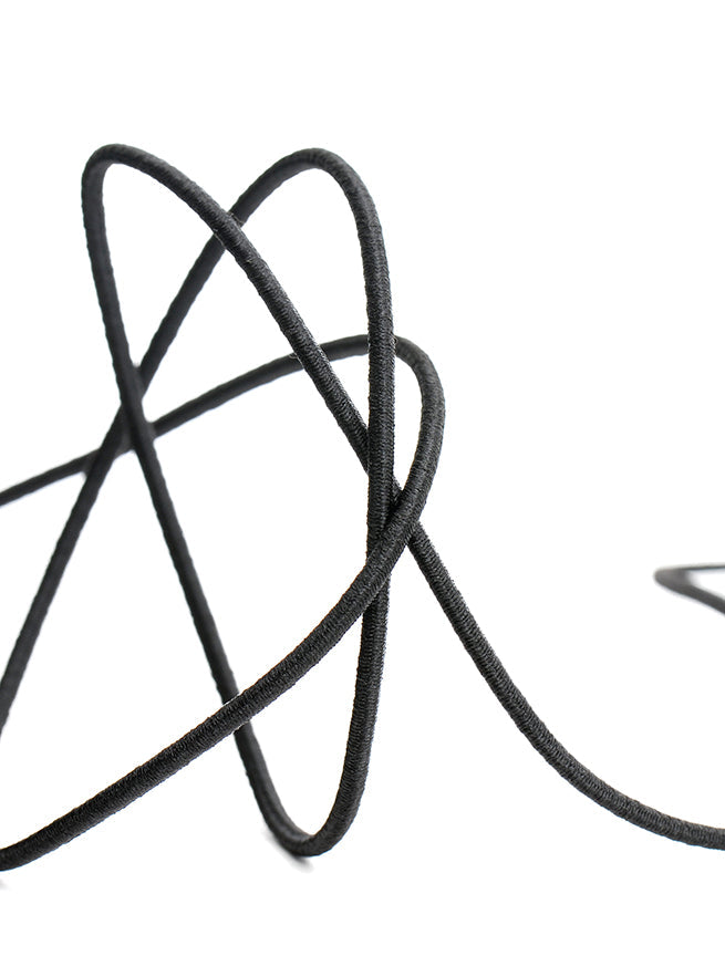 CORDON ELASTICO REDONDO NEGRO/BLANCO (25 MTRS)