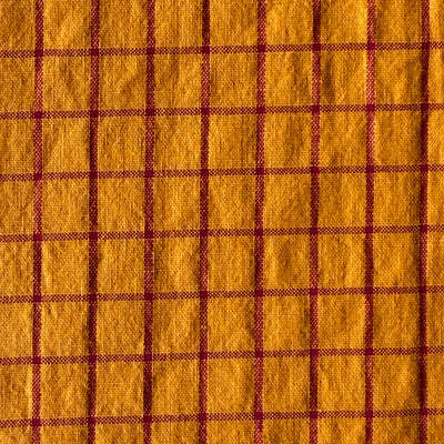 Tela 100% algodón cuadros naranja y rosa
