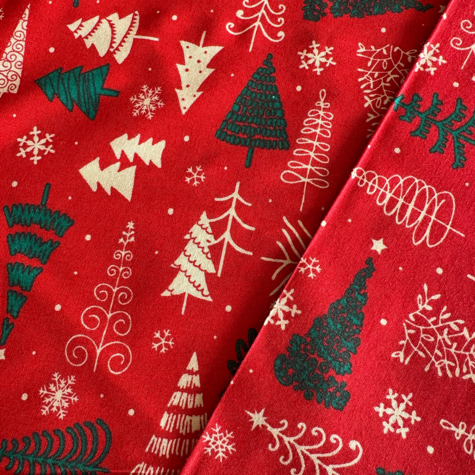 TELA POPELÍN ALGODON NAVIDAD ABETOS