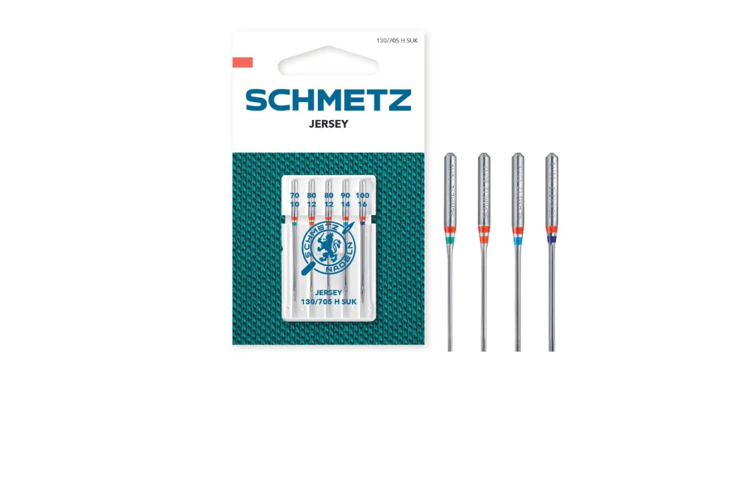 Aguja Schmetz Punta Bola 130/705 H SUK Surt. Nº70-Nº100 - Blister 5 und.