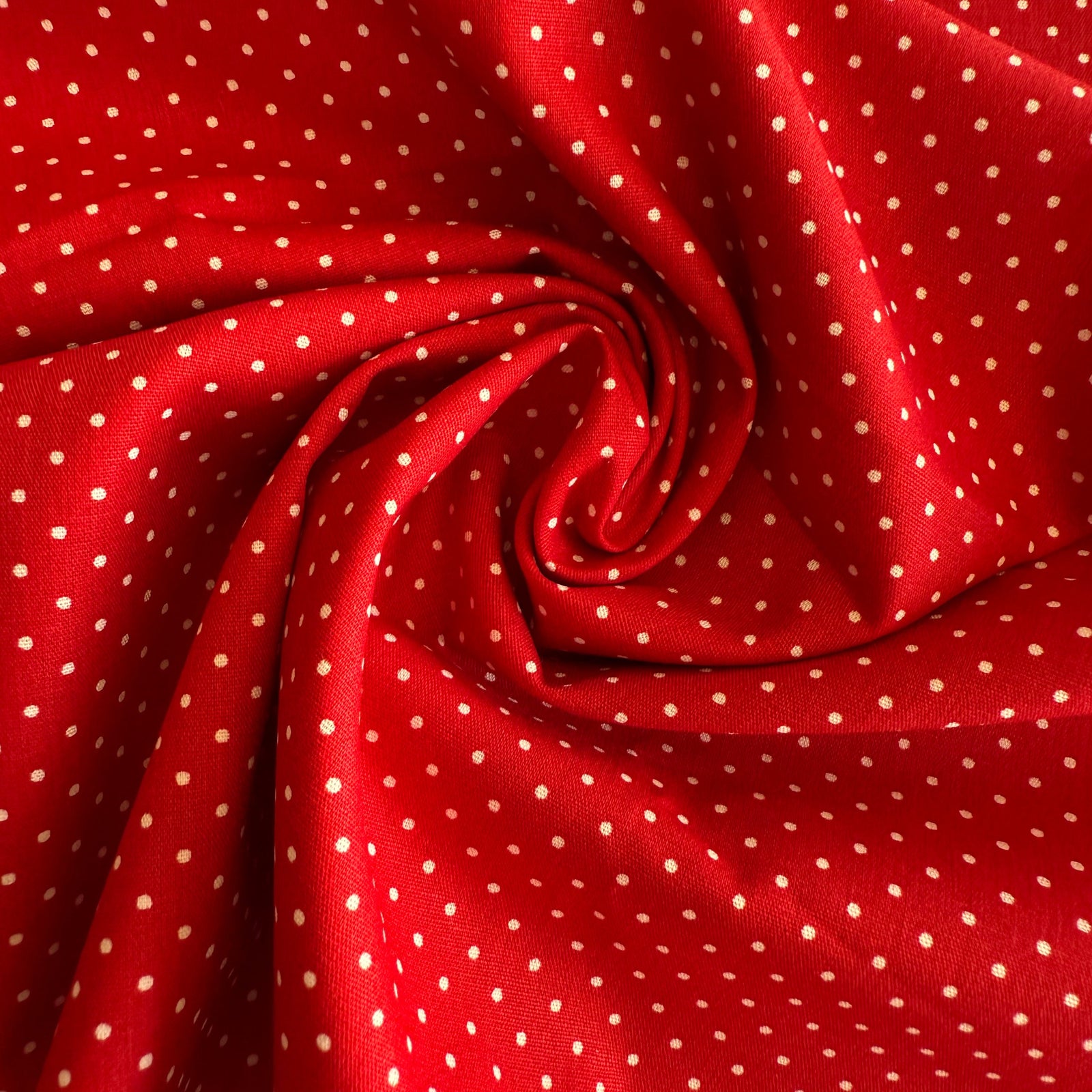 TELA ALGODON PETIT DOTS ROJO