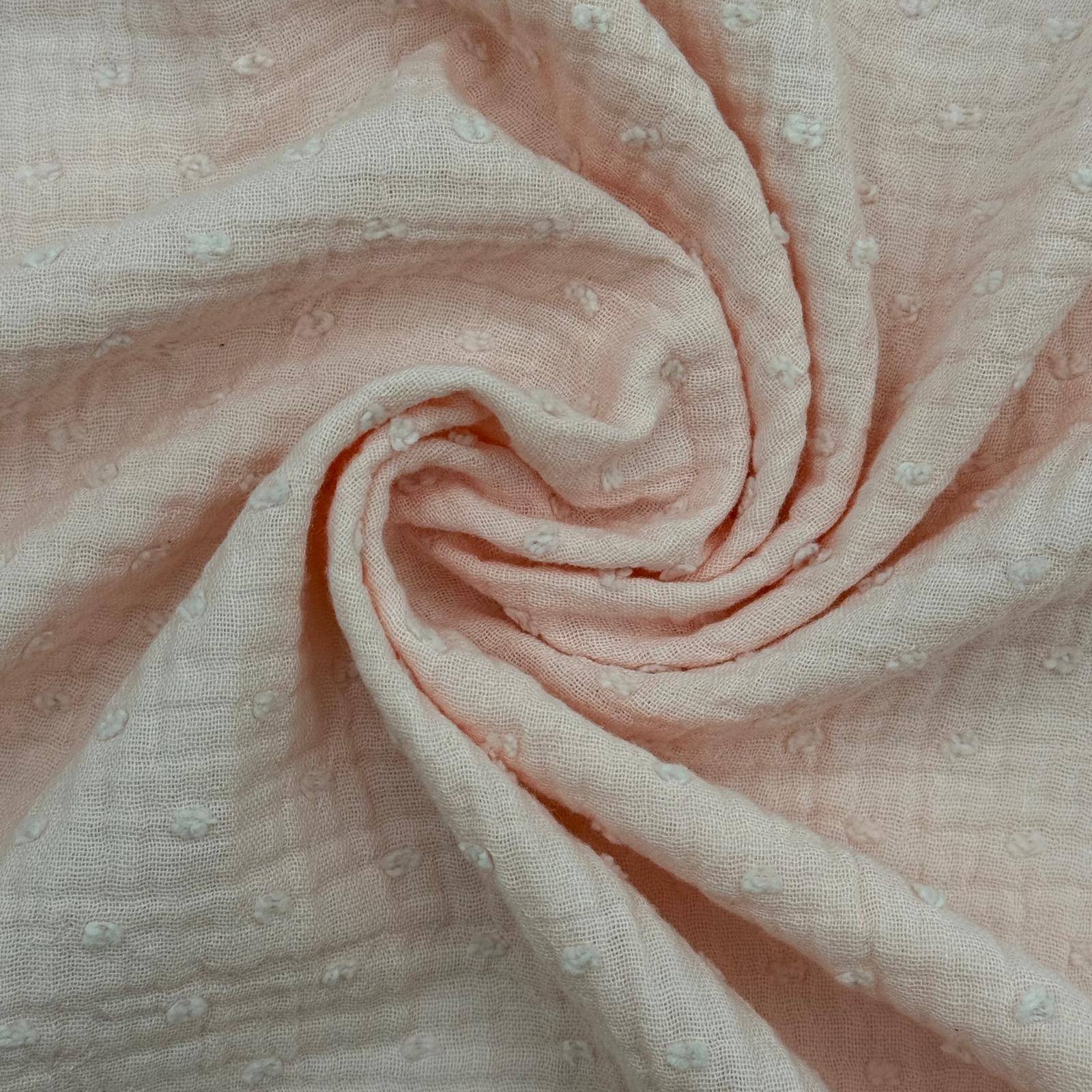 TELA DOBLE GASA/MUSELINA PLUMETTI ROSA