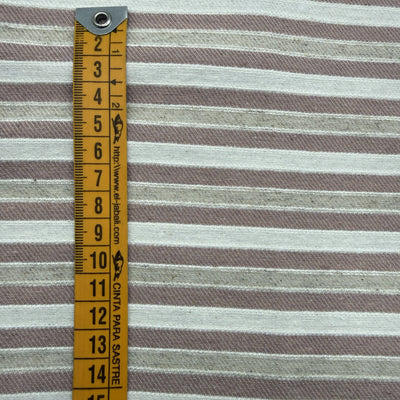 Loneta Rayas Nude y Rosa Ceniza · 50% Algodón 50% Poliéster · 280 cm