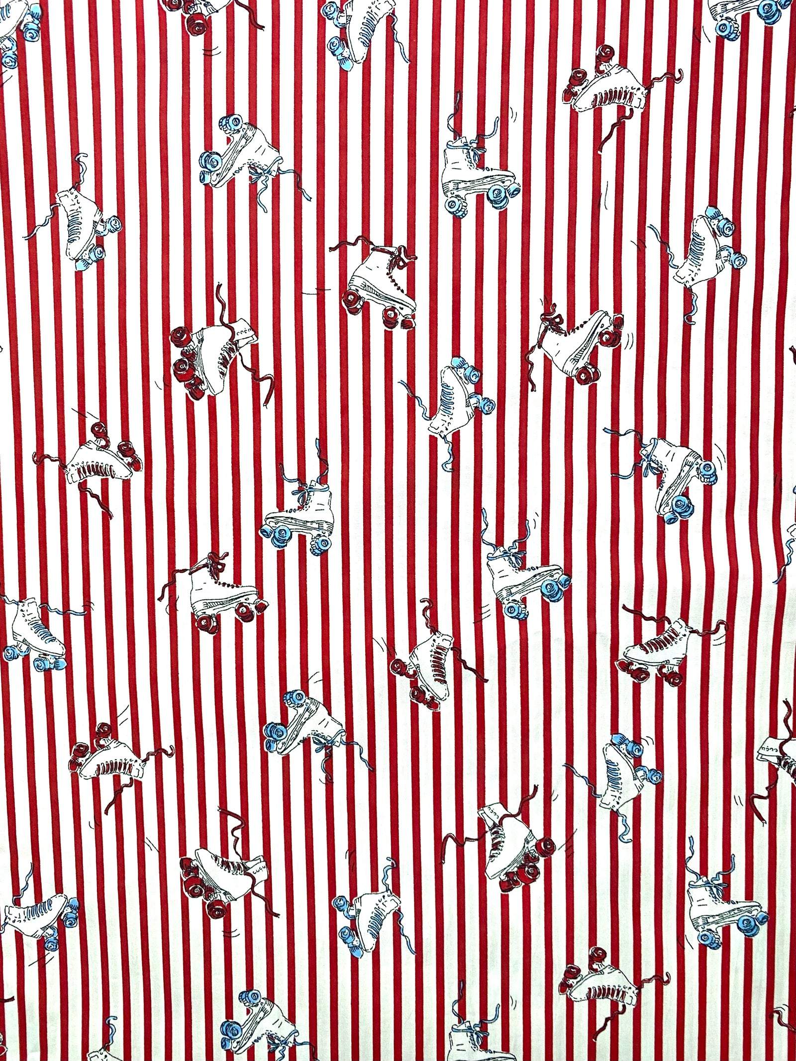 Popelín algodón Patines Retro