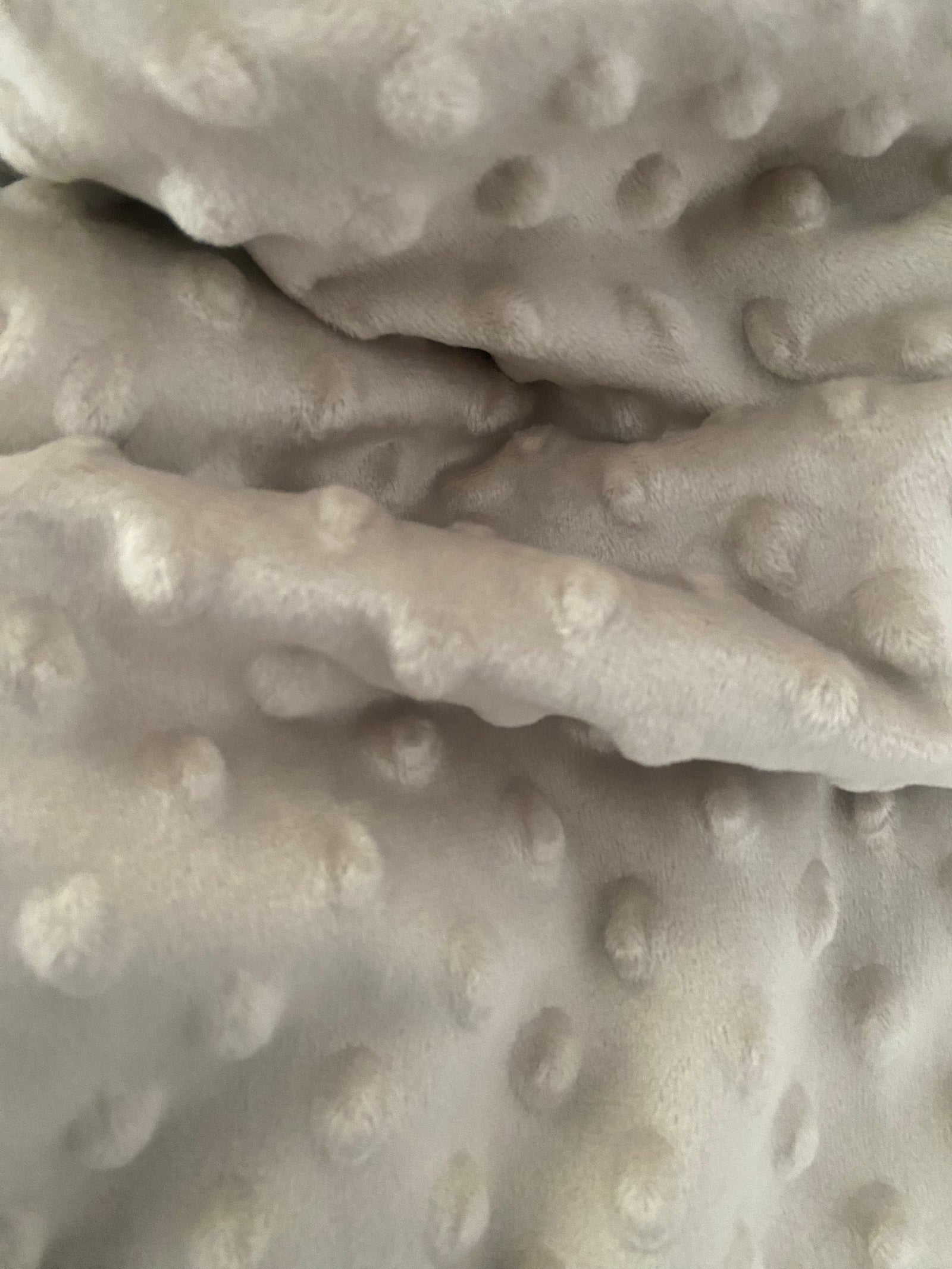 MINKY DOTS GRIS TOPO CERTIFICADO OEKO-TEX