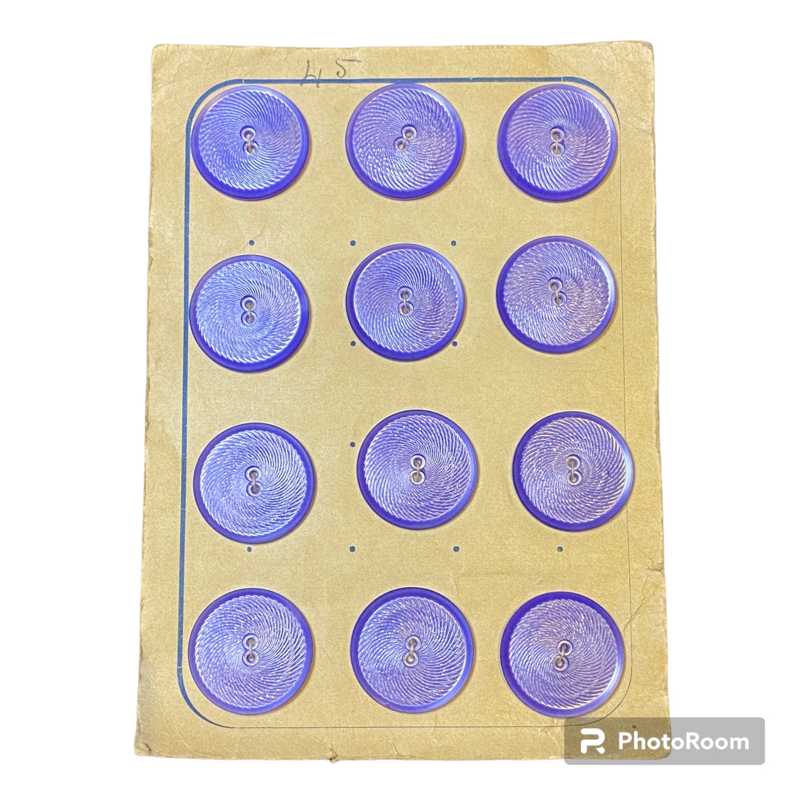 CARTÓN DE BOTONES DE PLÁSTICO COLOR MALVA